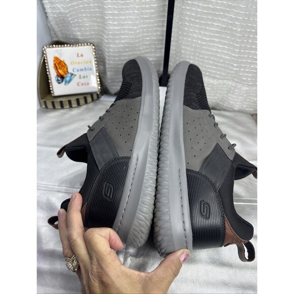 (H3) Mens Skechers® Delson 3.0 Men\'s Casual Shoes Black Gray Color Size US 13 main image 4